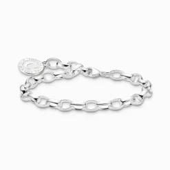 Shop Charm-Armband mit weißem Coin Silber Damen Charm Armbänder|Charm Armbänder