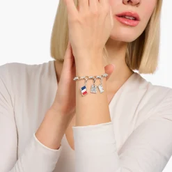 Best Sale Charm-Armband mit weißem Coin Silber Damen Charm Armbänder|Charm Armbänder