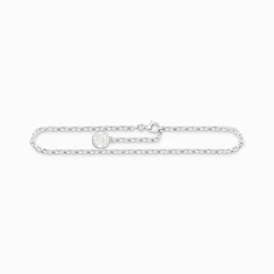 Hot Charm-Fußkette mit weißem Coin Silber Damen Fußkettchen