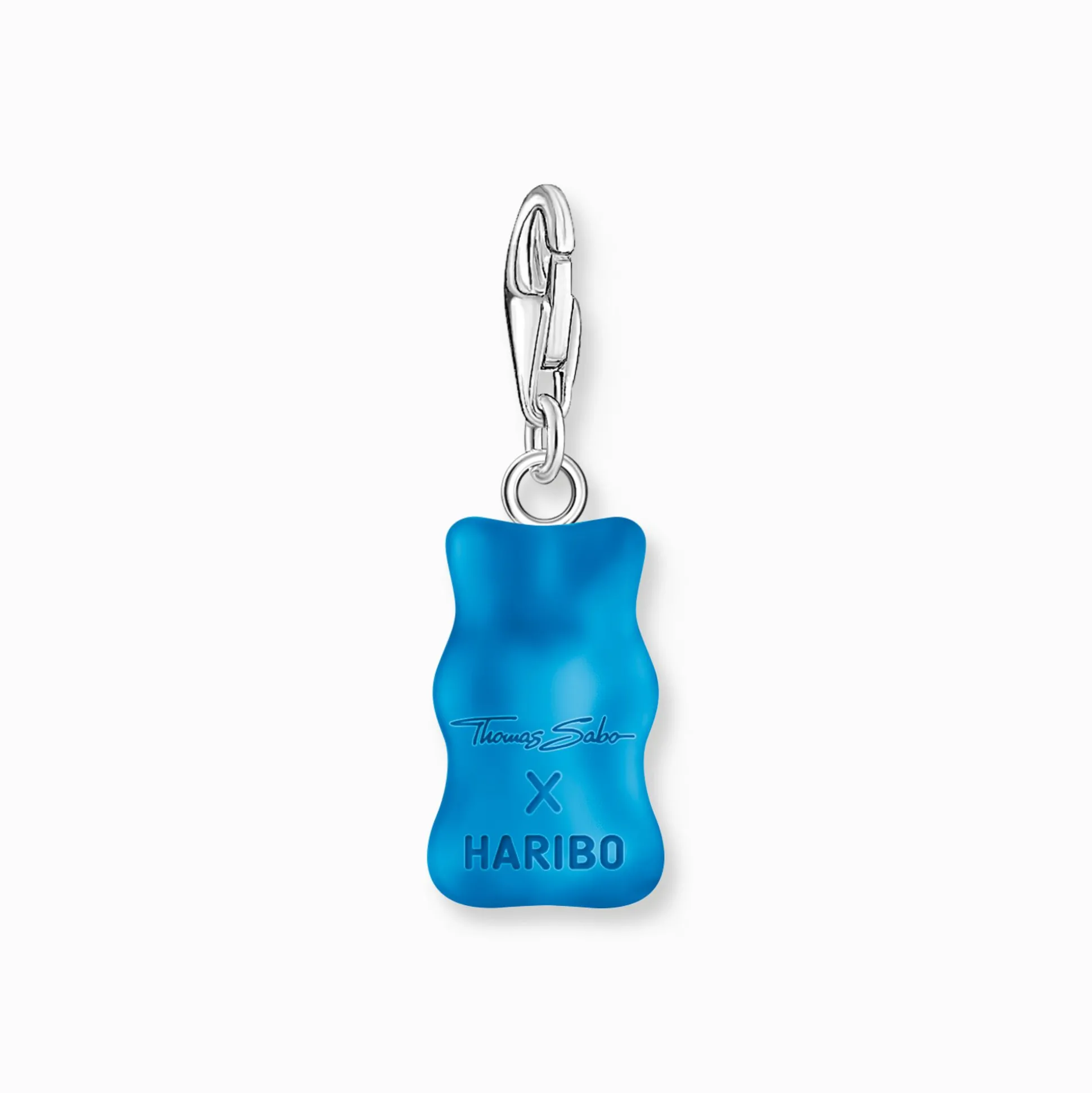 Fashion Charm-Goldbären-Anhänger in Blau Silber Damen Charms|Charms