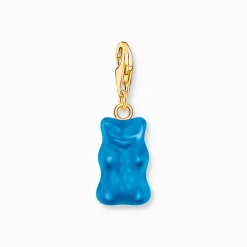 Shop Charm-Goldbären-Anhänger in Blau vergoldet Damen Charms|Charms
