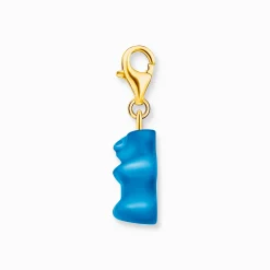 Shop Charm-Goldbären-Anhänger in Blau vergoldet Damen Charms|Charms