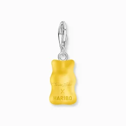 Fashion Charm-Goldbären-Anhänger in Gelb Silber Damen Charms|Charms