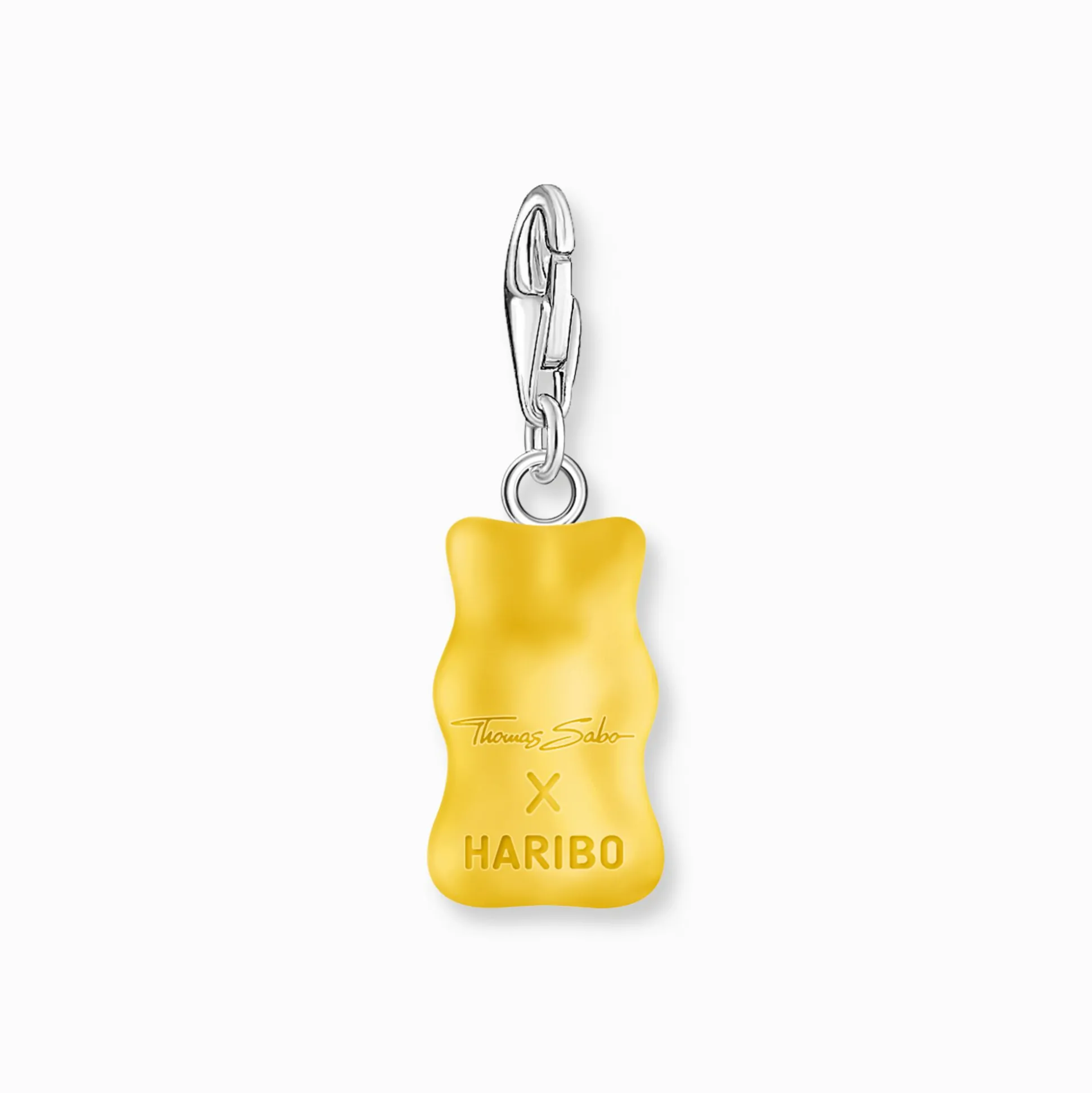Fashion Charm-Goldbären-Anhänger in Gelb Silber Damen Charms|Charms