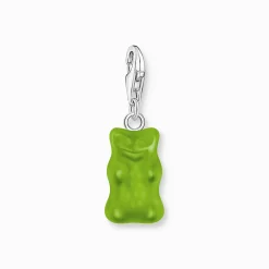 Online Charm-Goldbären-Anhänger in Grün Silber Damen Charms|Charms