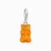 Online Charm-Goldbären-Anhänger in Orange Silber Damen Charms|Charms