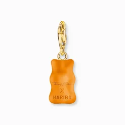 Cheap Charm-Goldbären-Anhänger in Orange vergoldet Damen Charms|Charms