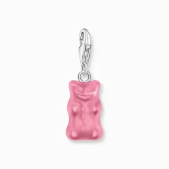 Online Charm-Goldbären-Anhänger in Pink Silber Damen Charms|Charms