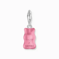 Online Charm-Goldbären-Anhänger in Pink Silber Damen Charms|Charms