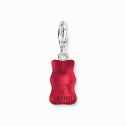 Cheap Charm-Goldbären-Anhänger in Rot Silber Damen Charms|Charms