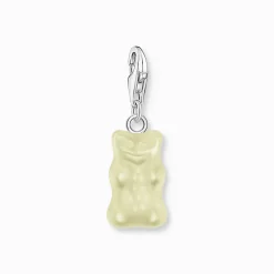 Clearance Charm-Goldbären-Anhänger in Weiß Silber Damen Charms|Charms