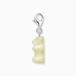 Clearance Charm-Goldbären-Anhänger in Weiß Silber Damen Charms|Charms