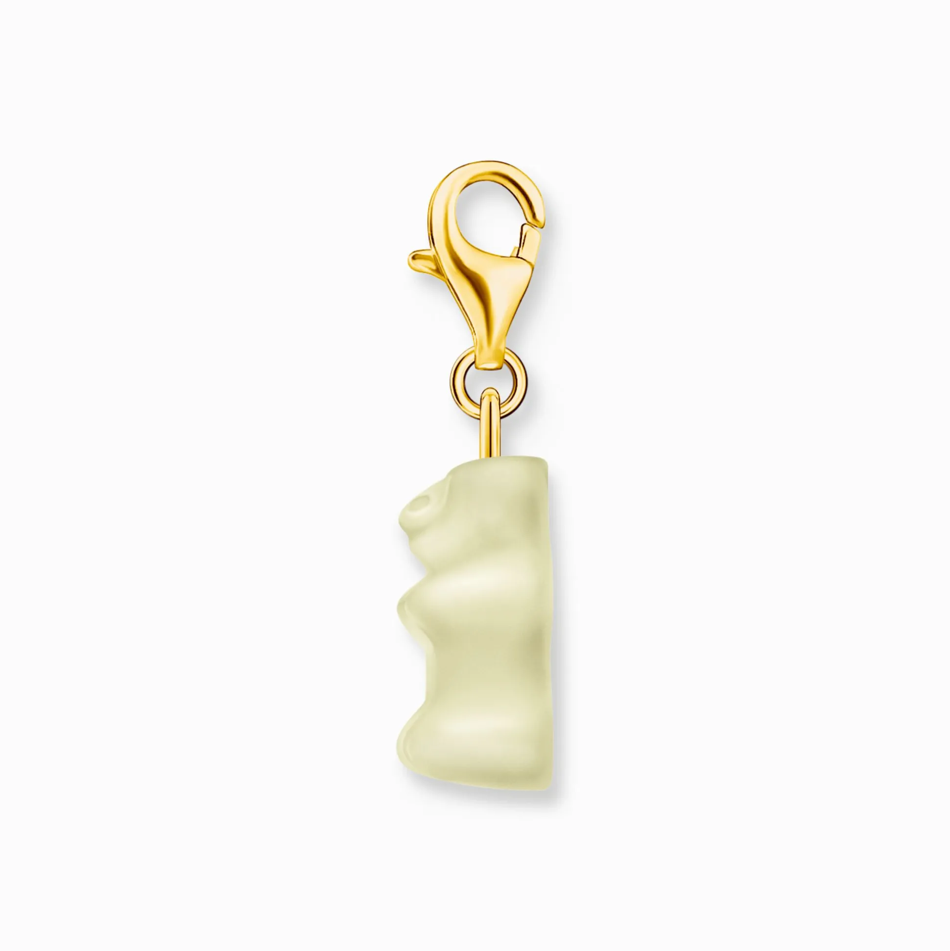 Discount Charm-Goldbären-Anhänger in Weiß vergoldet Charms|Weiß