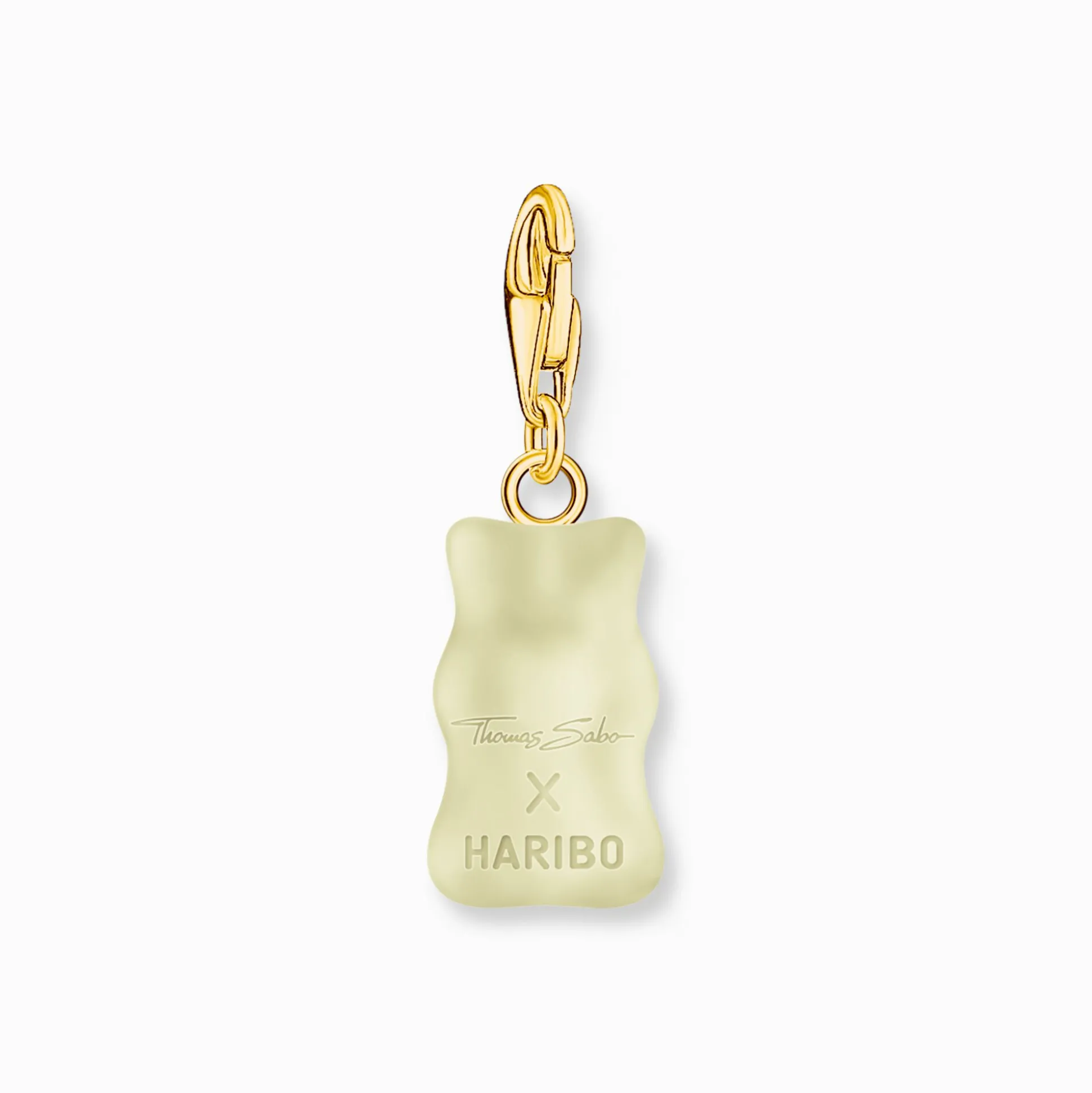 Discount Charm-Goldbären-Anhänger in Weiß vergoldet Charms|Weiß