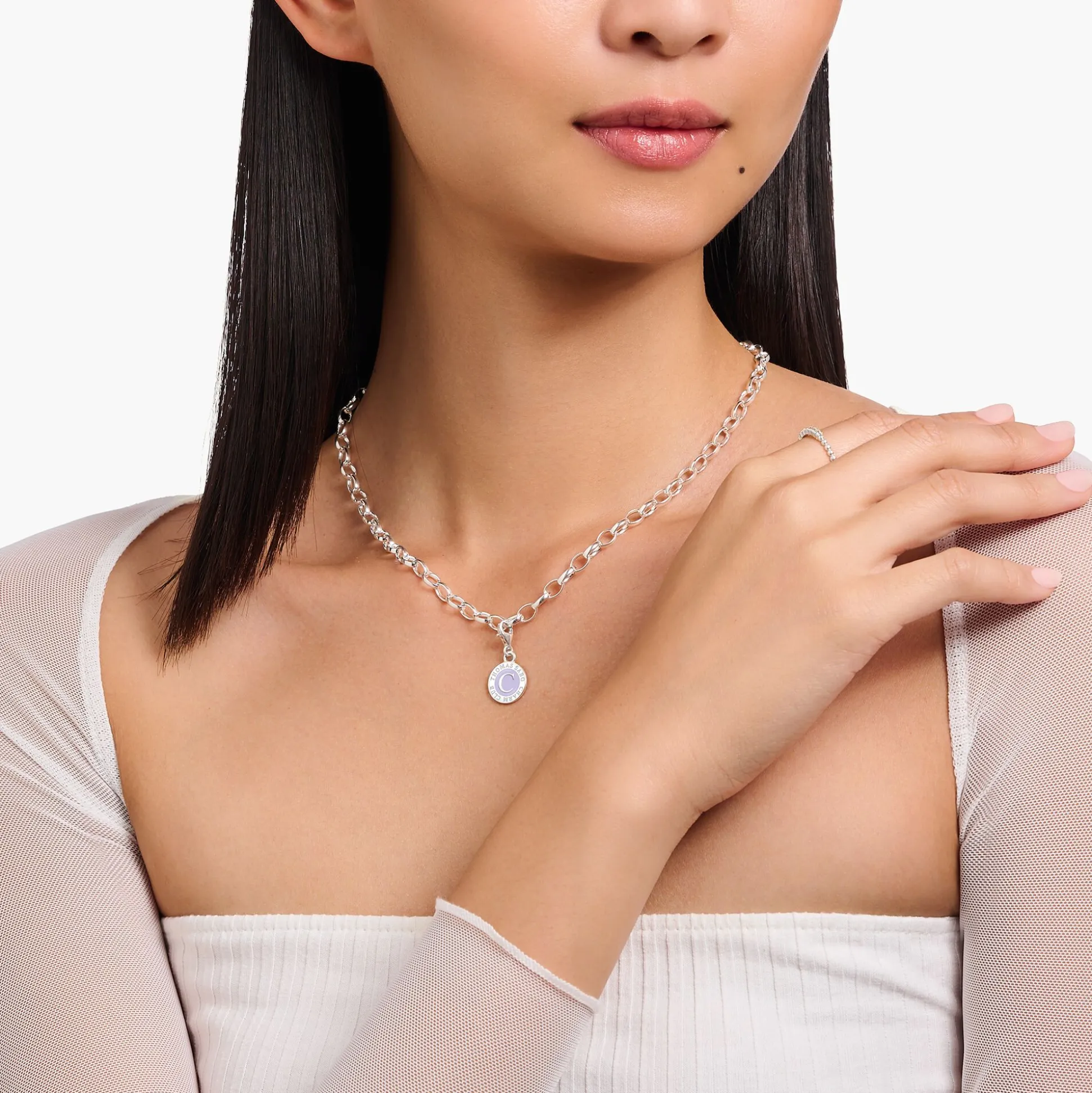 Online Charm-Kette mit Coin Silber Damen Charm Ketten|Charm Ketten