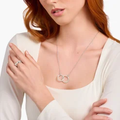 Fashion Collier Forever Together groß silber Damen Halsketten