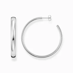 Store Creolen Chunky groß Silber Damen Creolen