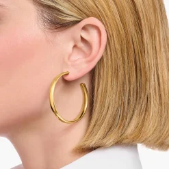 Discount Creolen Chunky groß vergoldet Damen Creolen