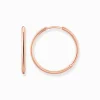 Cheap Creolen groß Damen Creolen|18K Rosé-Vergoldung - 925 Silber