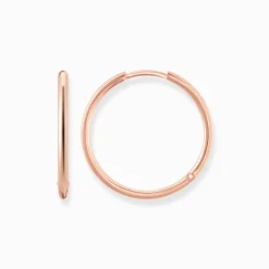 Cheap Creolen groß Damen Creolen|18K Rosé-Vergoldung - 925 Silber