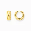 Outlet Creolen Mini-Chunky-Form vergoldet Damen Creolen