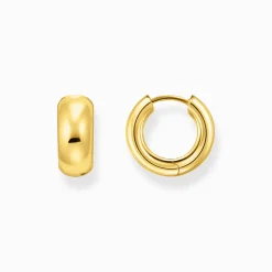 Outlet Creolen Mini-Chunky-Form vergoldet Damen Creolen