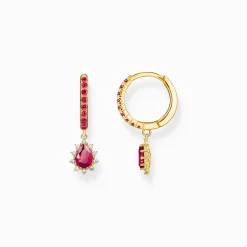 Cheap Creolen mit Anhänger Vintage Romance vergoldet Damen Creolen|18K Vergoldung - 925 Silber