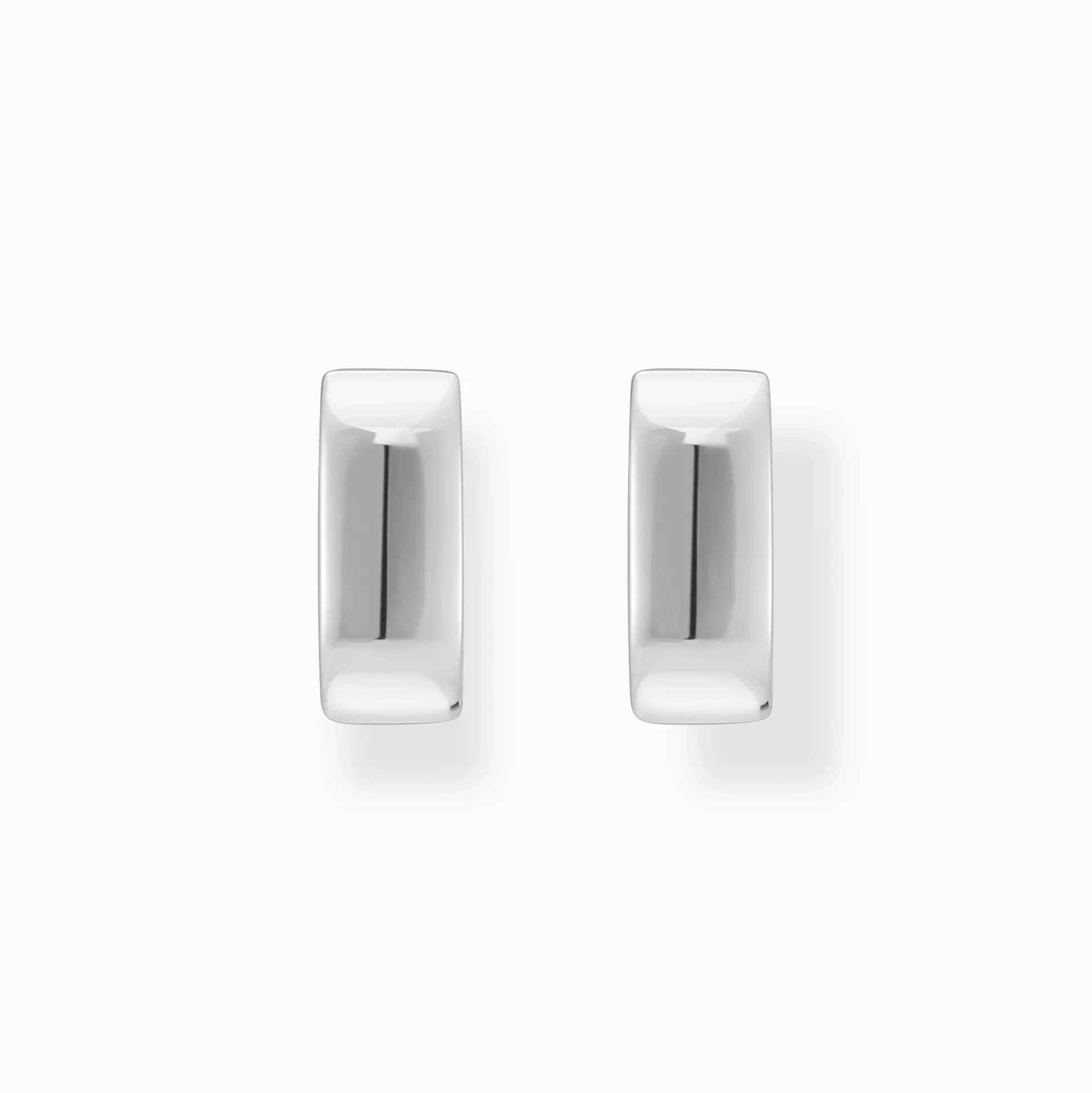 Fashion Creolen mit eckiger Form Silber Damen Creolen|925 Silber