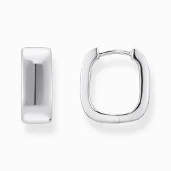 Discount Creolen mit eckiger Form Silber Damen Creolen|925 Silber