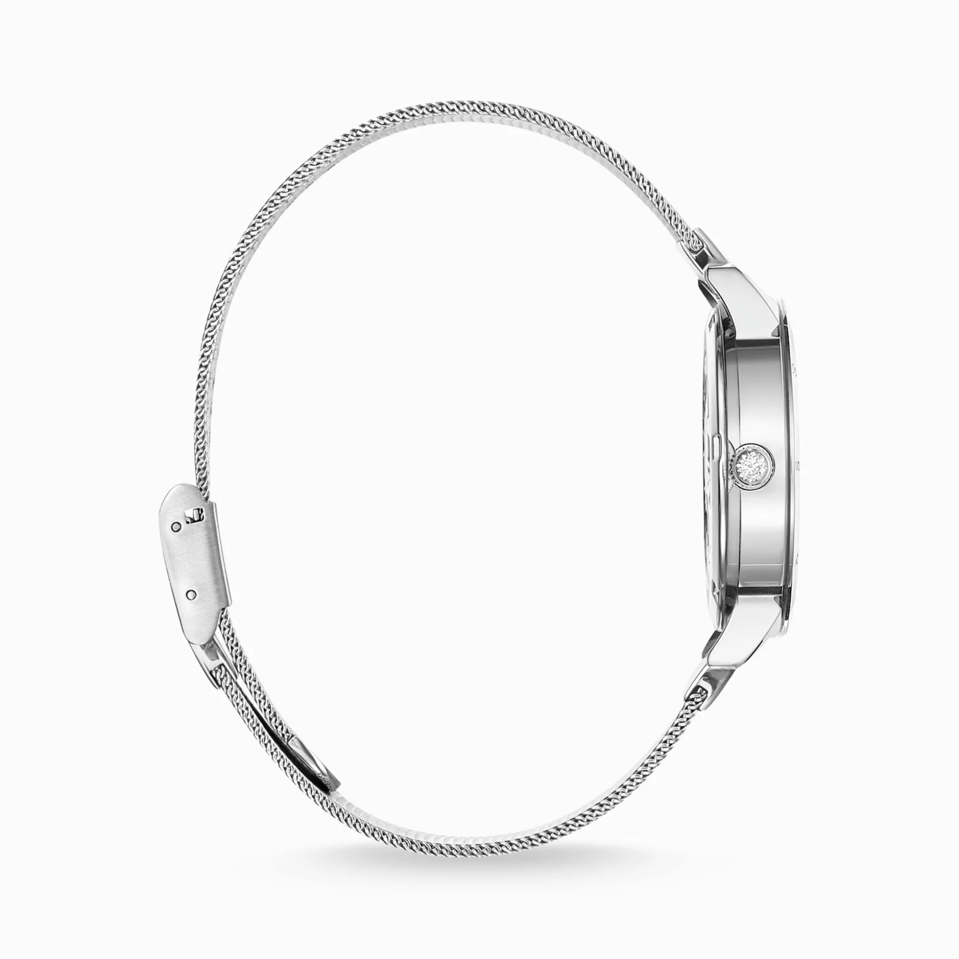 Discount Damenuhr mit 33 mm, Libellen und Steinen silberfarben Damen Uhren|Damenuhren