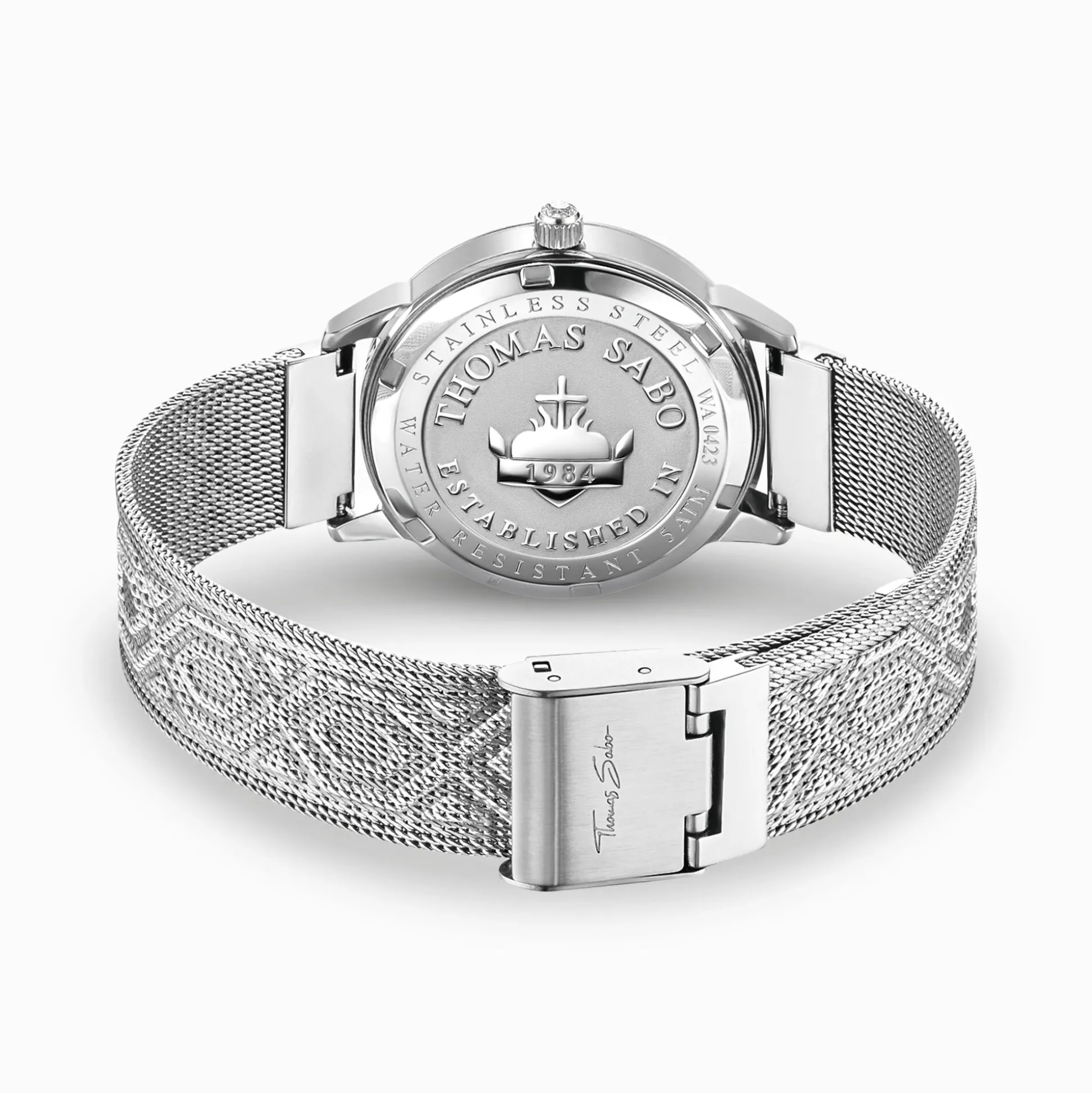 Discount Damenuhr mit 33 mm, Libellen und Steinen silberfarben Damen Uhren|Damenuhren
