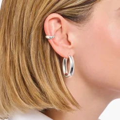 Cheap Earcuff in geschwungener Form Silber Damen Ear Cuffs|925 Silber