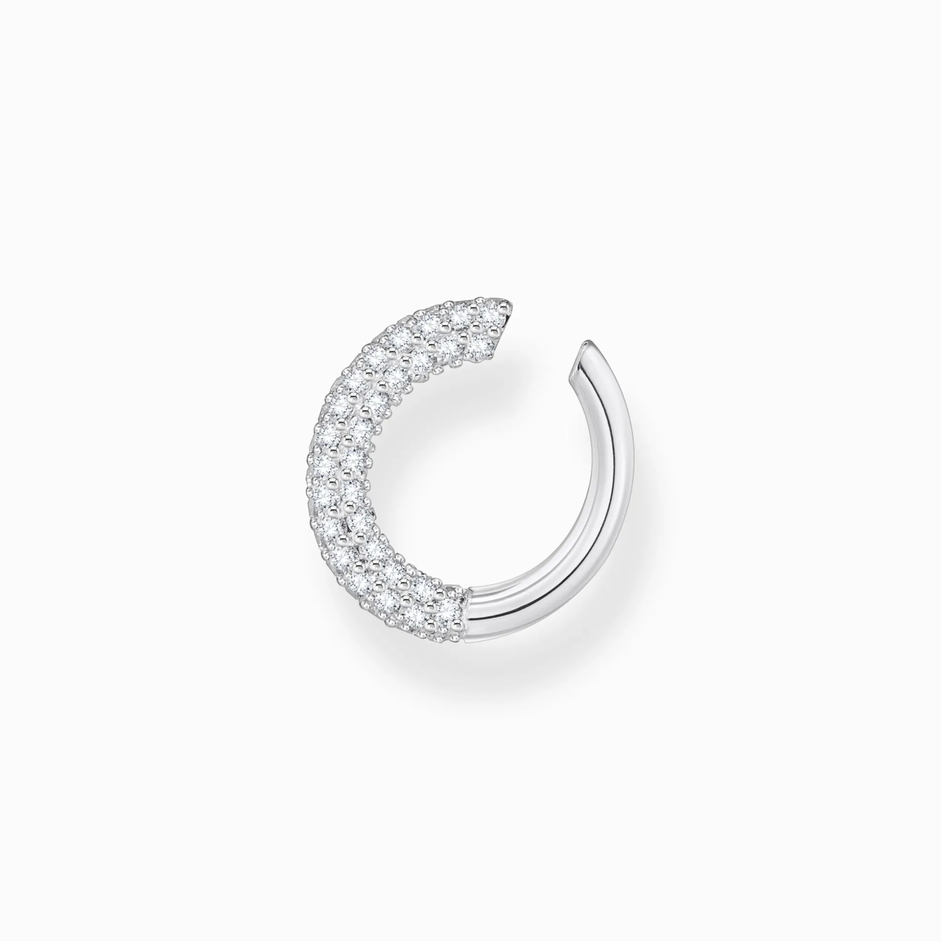 Discount Earcuff mit weißem Zirkonia-Pavé Silber Damen Ear Cuffs|925 Silber