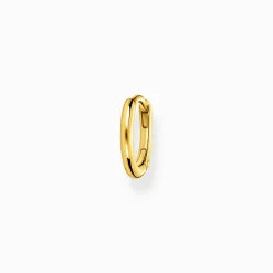 Sale Einzel Creole klassisch gold Damen Creolen|18K Vergoldung - 925 Silber