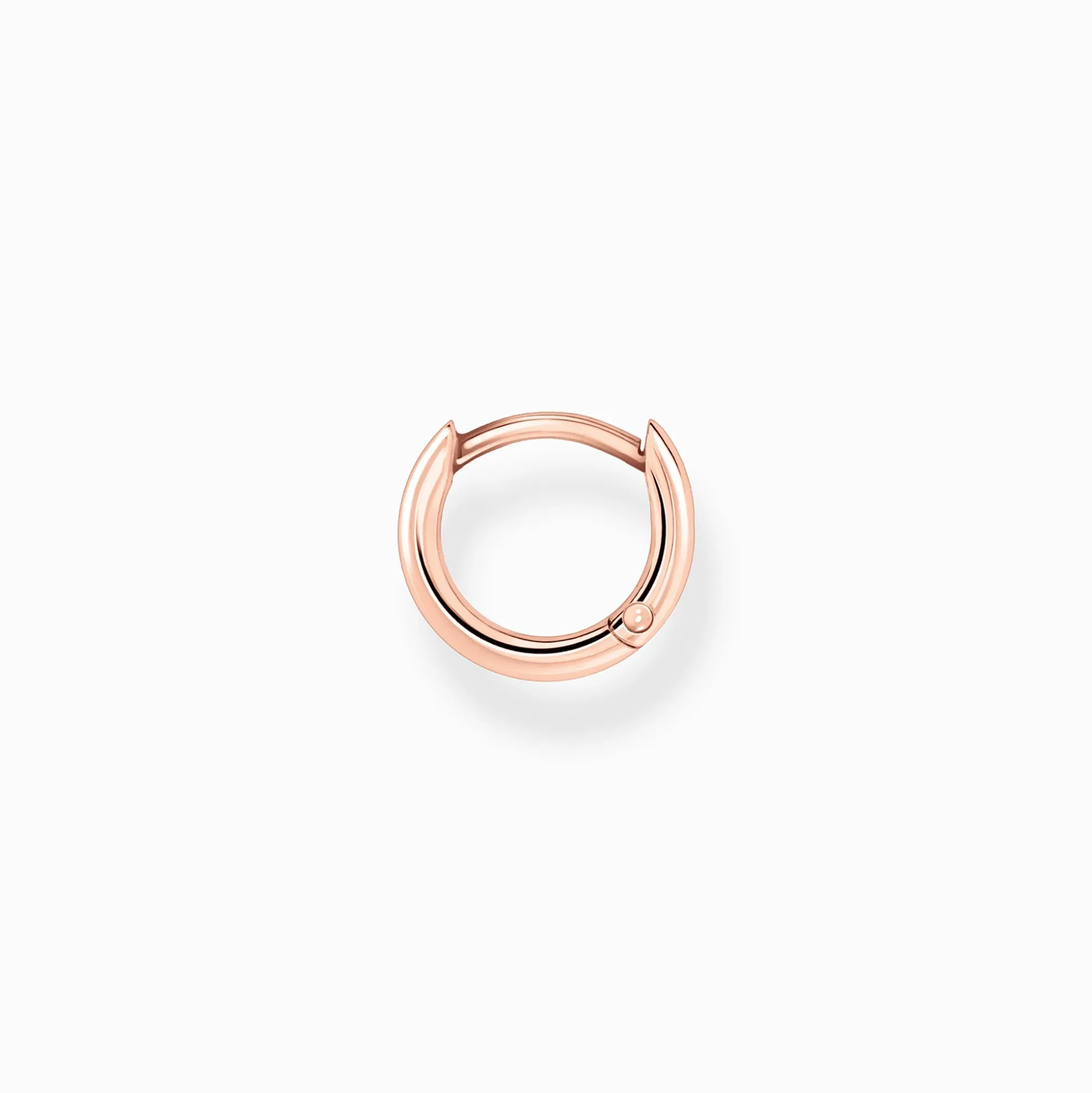 Best Einzel Creole klassisch roségold Damen Creolen|18K Rosé-Vergoldung - 925 Silber