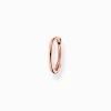Hot Einzel Creole klassisch roségold Damen Creolen|18K Rosé-Vergoldung - 925 Silber