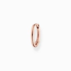 Hot Einzel Creole klassisch roségold Damen Creolen|18K Rosé-Vergoldung - 925 Silber