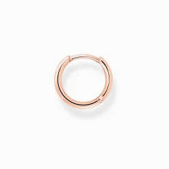 Hot Einzel Creole klassisch roségold Damen Creolen|18K Rosé-Vergoldung - 925 Silber