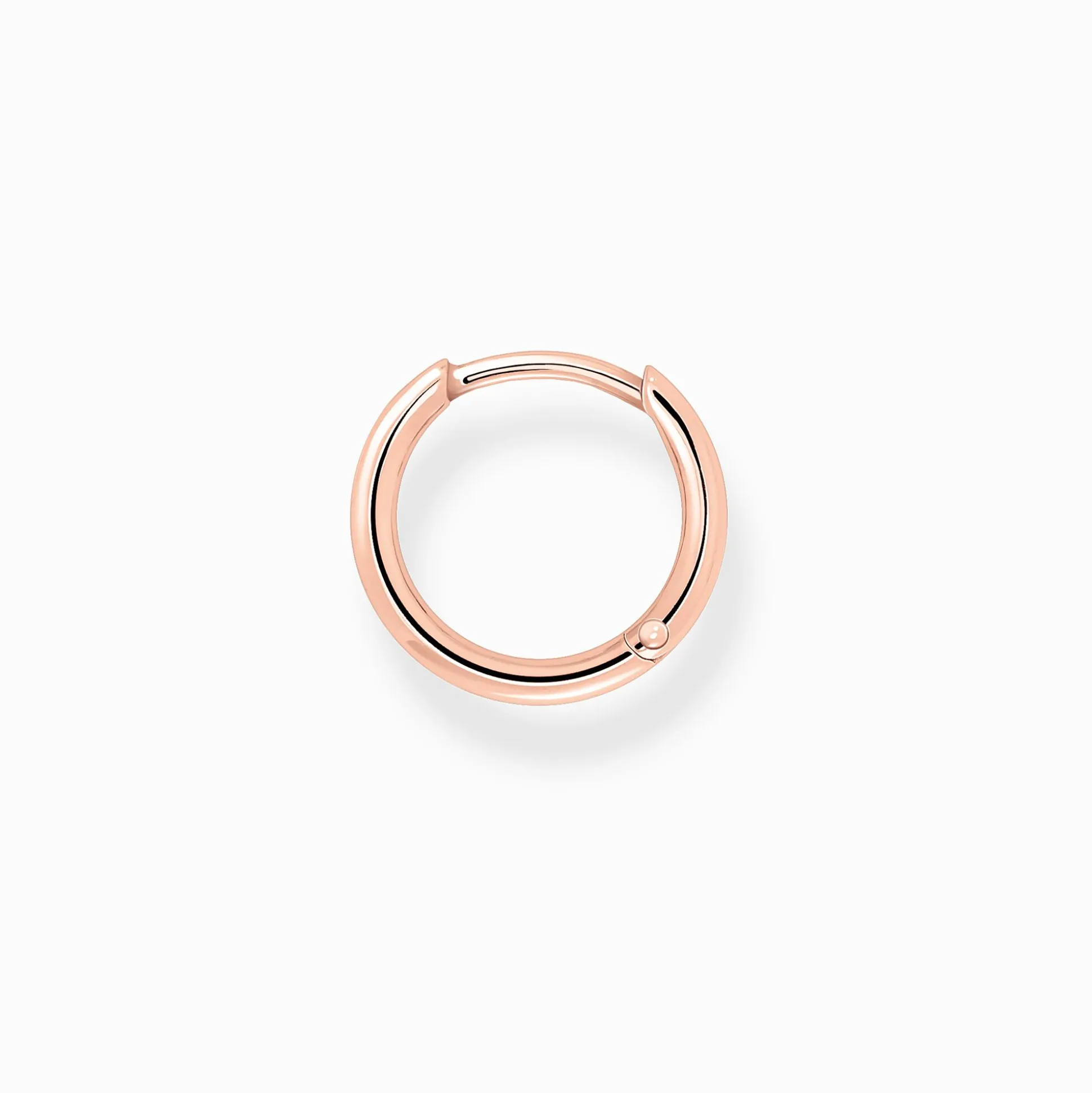 Hot Einzel Creole klassisch roségold Damen Creolen|18K Rosé-Vergoldung - 925 Silber