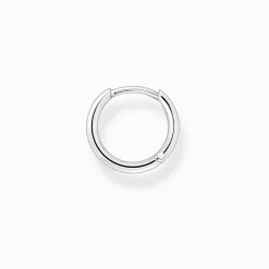 Hot Einzel Creole klassisch silber Damen Creolen|Ohrstecker & Creolen