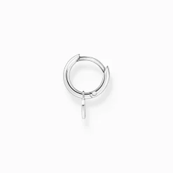 Discount Einzel Creole mit Herz Anhänger silber Damen Creolen|925 Silber