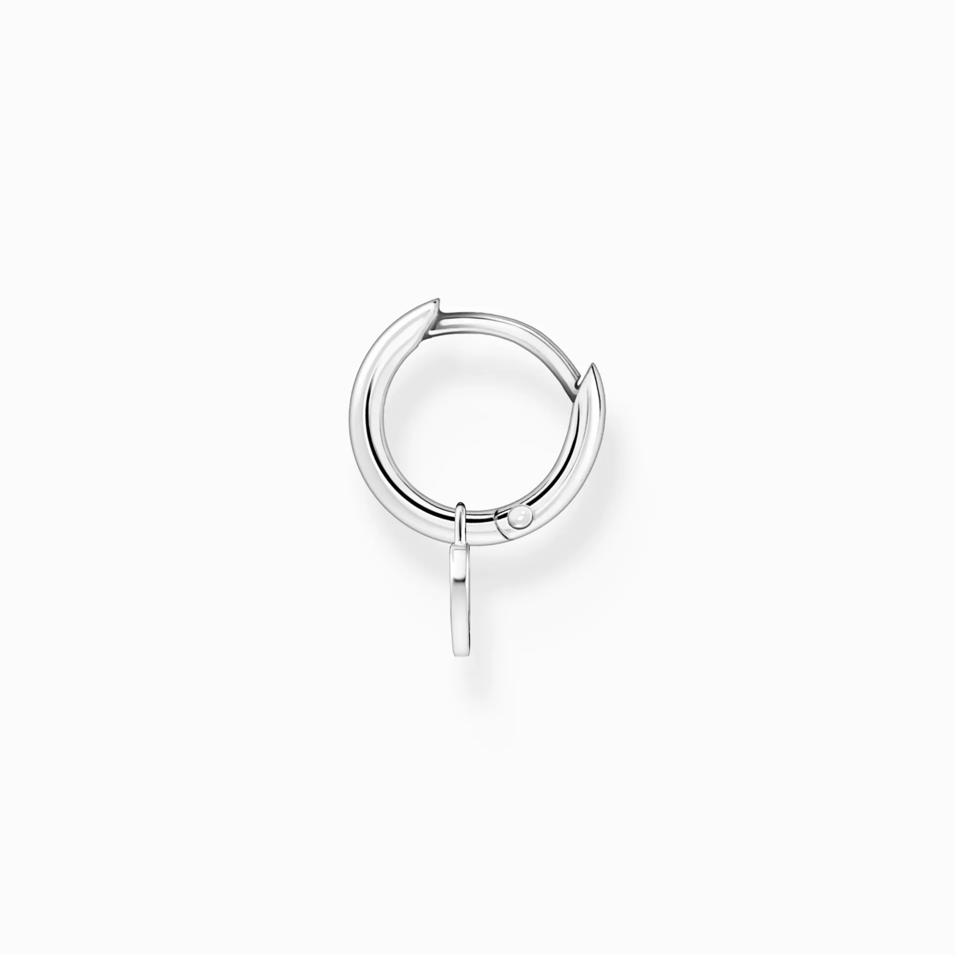 Discount Einzel Creole mit Herz Anhänger silber Damen Creolen|925 Silber