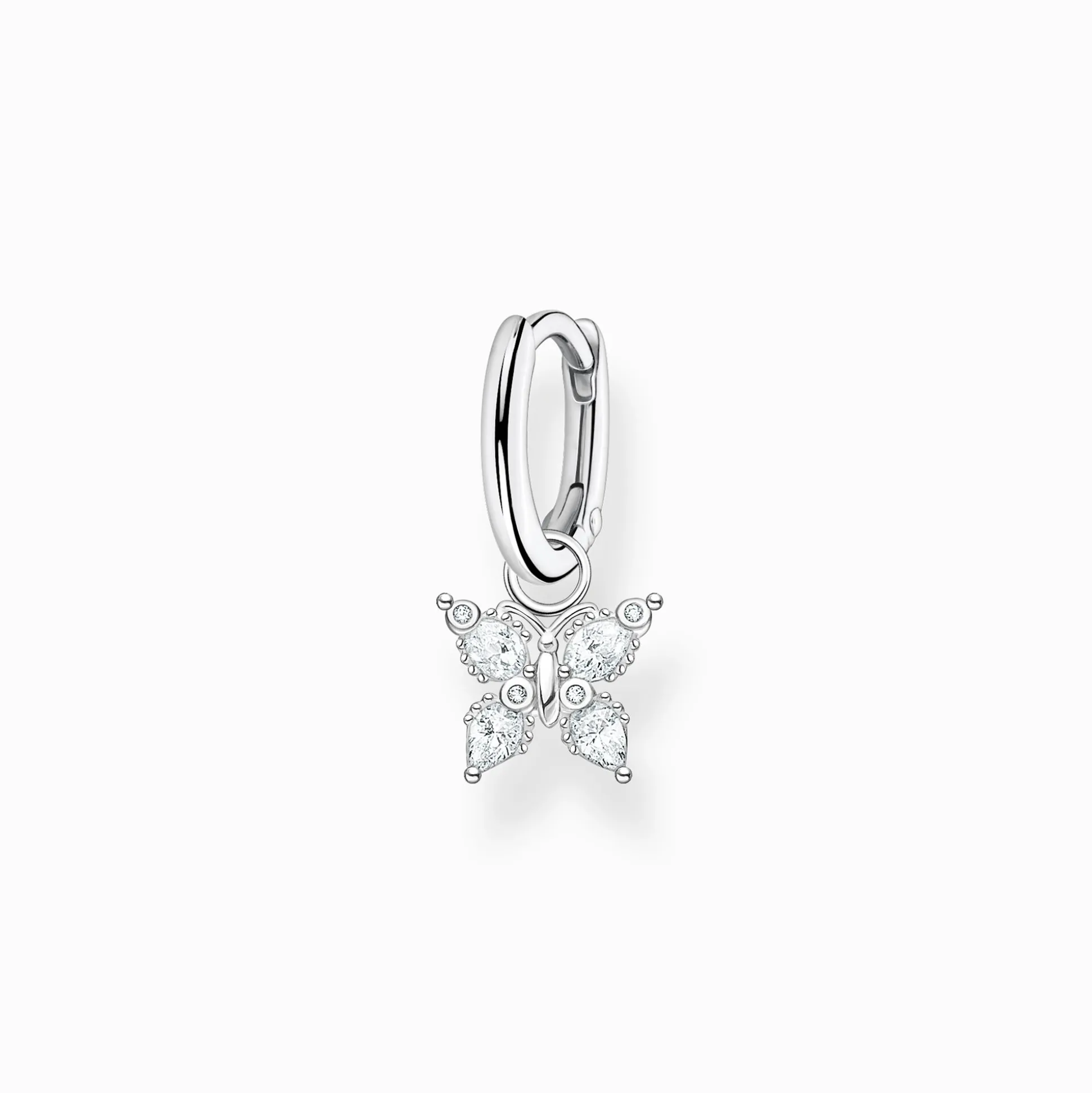 Shop Einzel Creole mit Schmetterling silber Damen Creolen