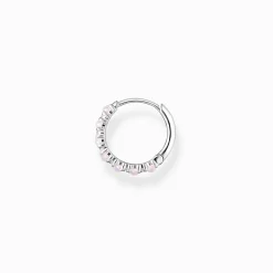 Discount Einzel Creole rosa Steine Damen Creolen