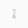 Flash Sale Einzel Ohrklemme gekreuzt silber Damen Creolen|Ear Cuffs