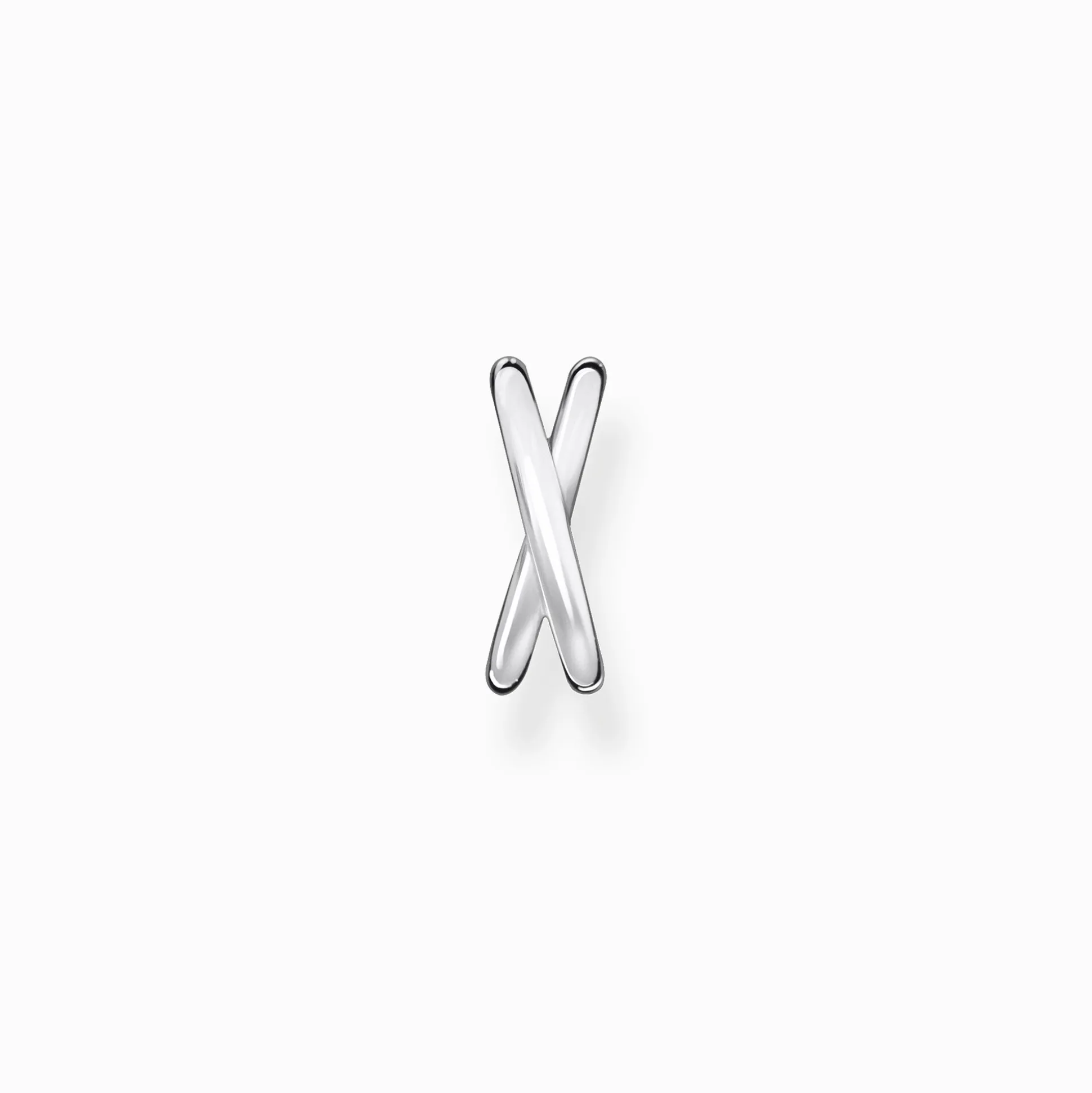 Flash Sale Einzel Ohrklemme gekreuzt silber Damen Creolen|Ear Cuffs