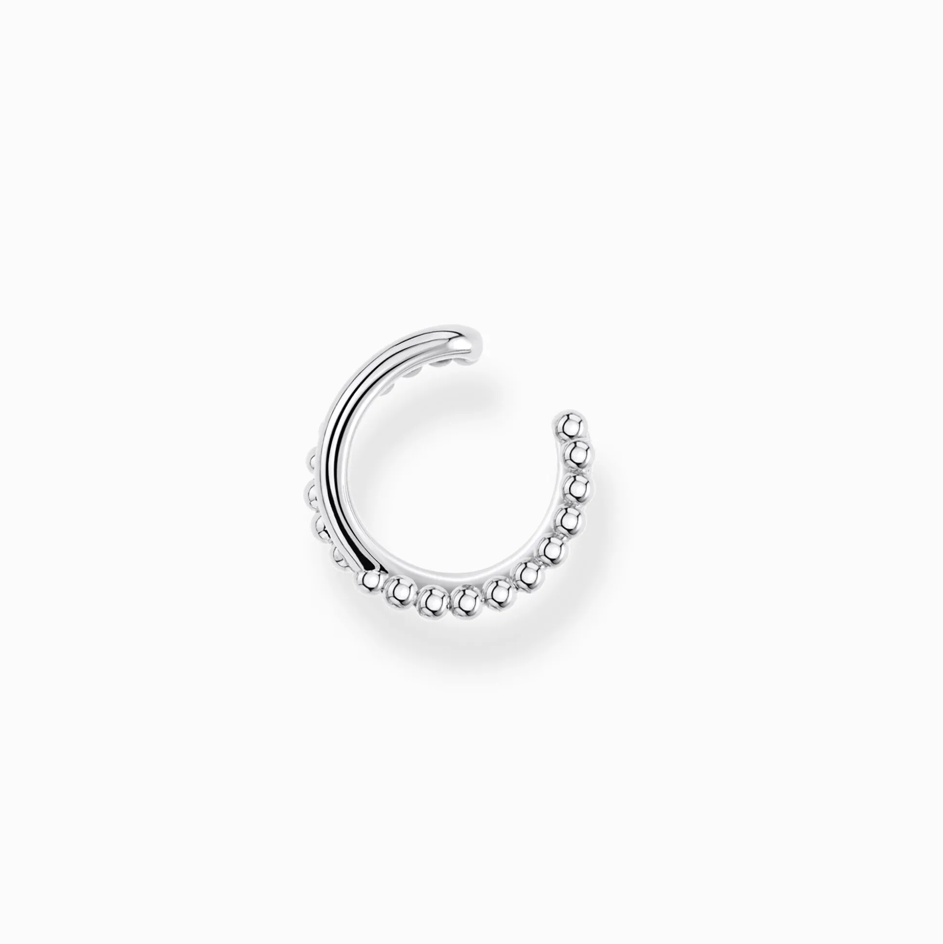 Clearance Einzel Ohrklemme Kugeln gekreuzt silber Damen Creolen|Ear Cuffs
