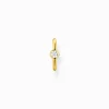 Outlet Einzel Ohrklemme weißer Stein gold Damen Creolen|Ear Cuffs