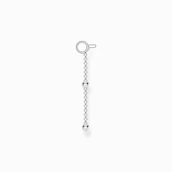 Flash Sale Einzel Ohrring Anhänger Kugeln silber Damen Creolen