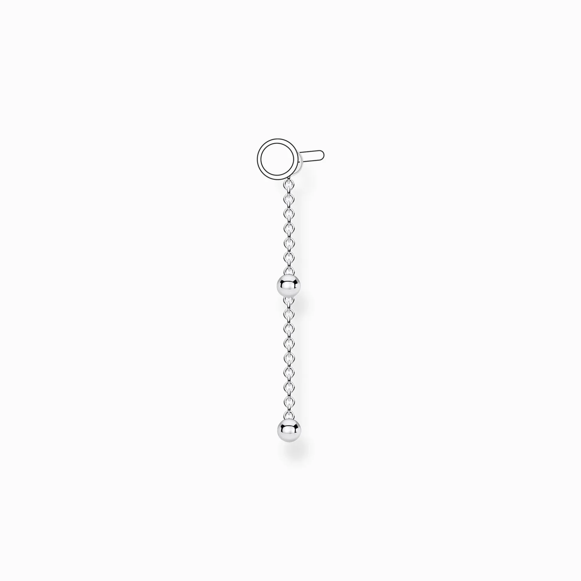 Flash Sale Einzel Ohrring Anhänger Kugeln silber Damen Creolen